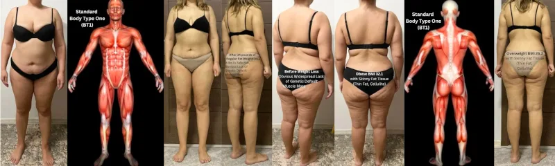 RP 1053 Before and After Weight Loss - Skinny Fat Body