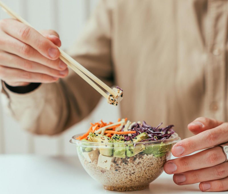Skinny Fat Diet Male - Quinoa Bowl with Tofu an Veggies