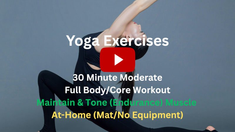 Yoga Exercises: 30 Minute Moderate Full Body Power Yoga Workout to Maintain & Tone Muscle, At-Home (Mat/No Equipment) Yoga Exercises: 30 Minute Moderate Full Body Power Yoga Workout to Maintain & Tone Muscle, At-Home (Mat/No Equipment)